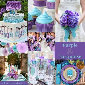 Turquoise and Purple