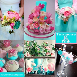 Turquoise and Pink